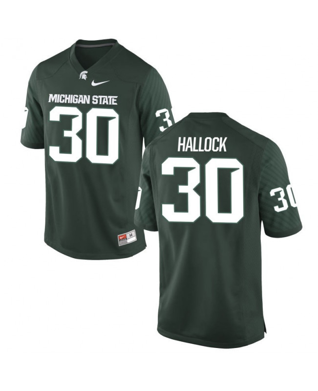 Men's Michigan State Spartans #30 Tanner Hallock NCAA Nike Authentic Green College Stitched Football Jersey JM41Y50UH